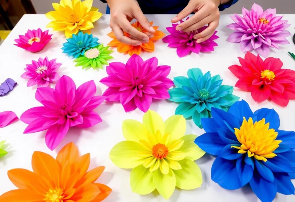 tissue flowers